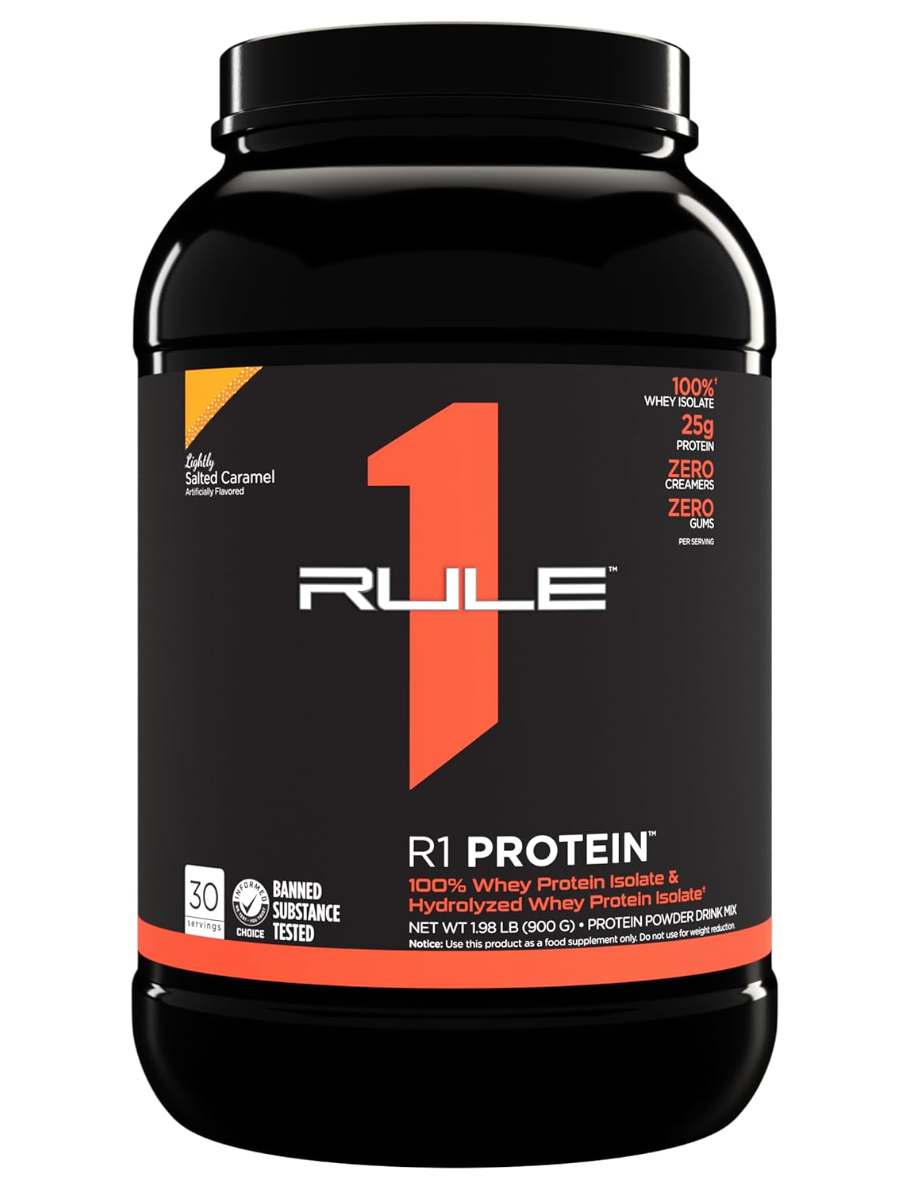 Rule one R1 protein Whey isolate & hydrolyzed (Zéro sucre,Zéro lactose,Zéro gluten)-900g