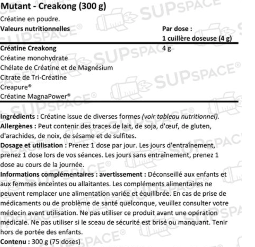 MUTANT® CREAKONG 300g