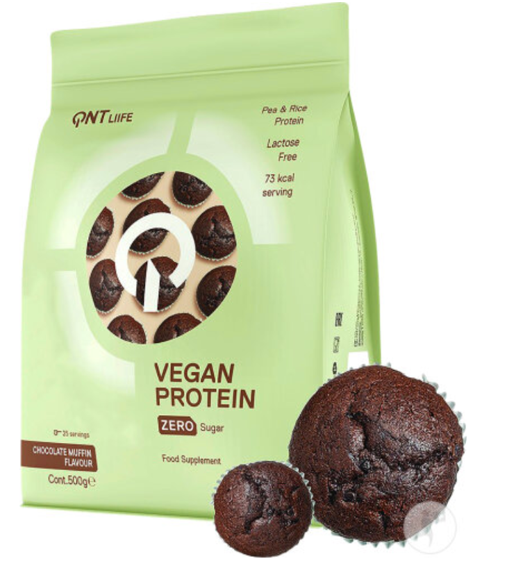 QNT VEGAN PROTEIN, protéines de pois, sans sucre,sans lactose,sans gluten - 500G