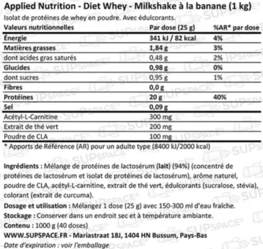 APPLIED NUTRITION DIET WHEY 1KG