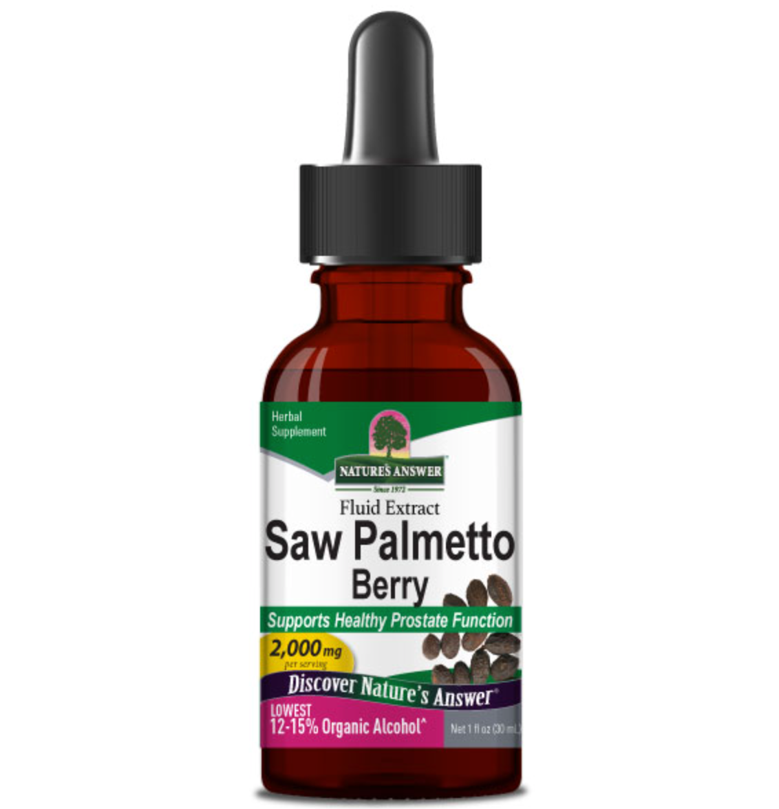 Nature’s answer Saw palmetto extract 2000mg- 30ml (santé de la prostate)