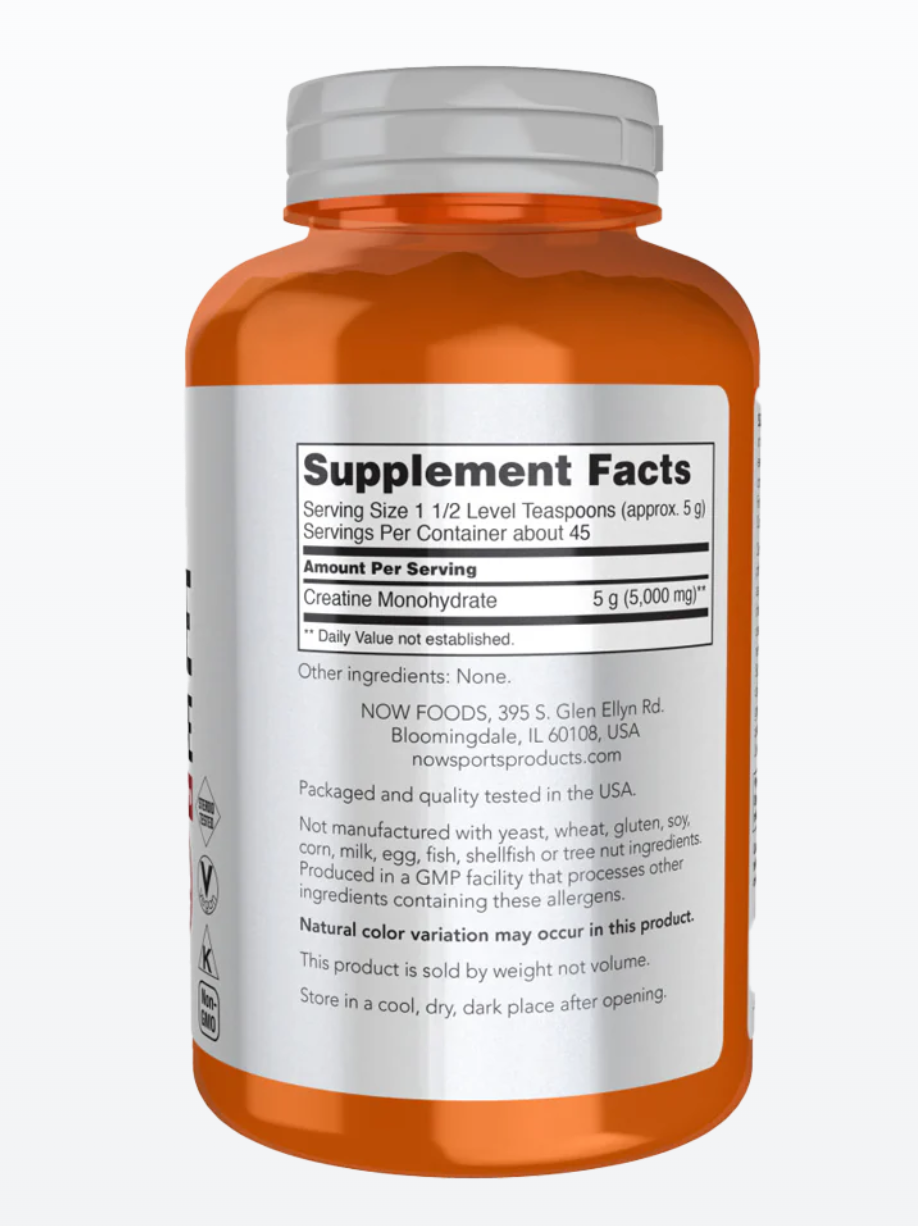 Now foods Sports Créatine monohydrate pure powder 227G