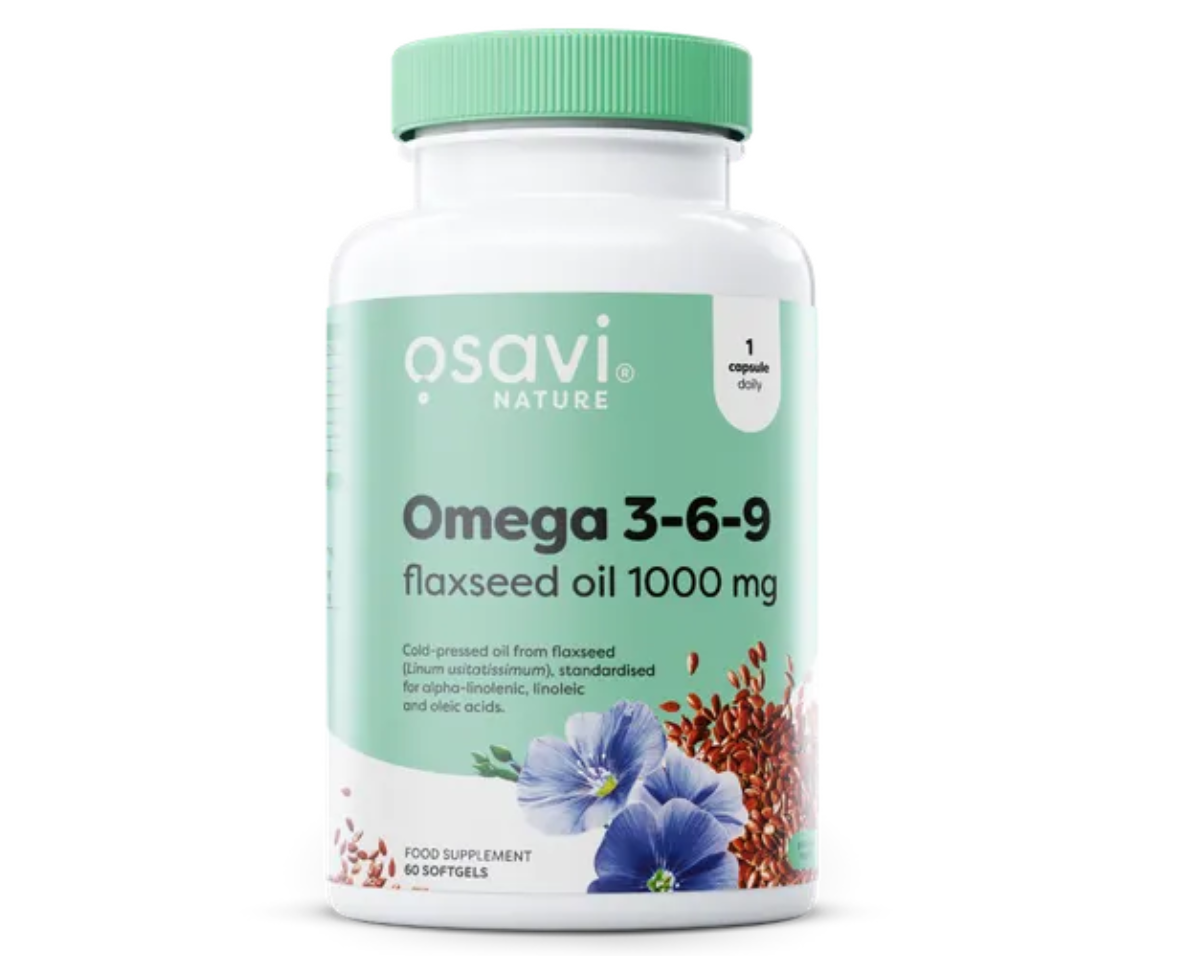 Osavi Omega 3-6-9 Flaxseed oil(huile de lin)1000mg -60 softgels