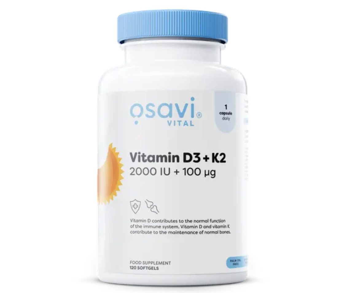 Osavi Vitamine D3+ K2 Vitamine (D3 : 2000 UI, Vitamine K2 : 100 μg )-120 softgel
