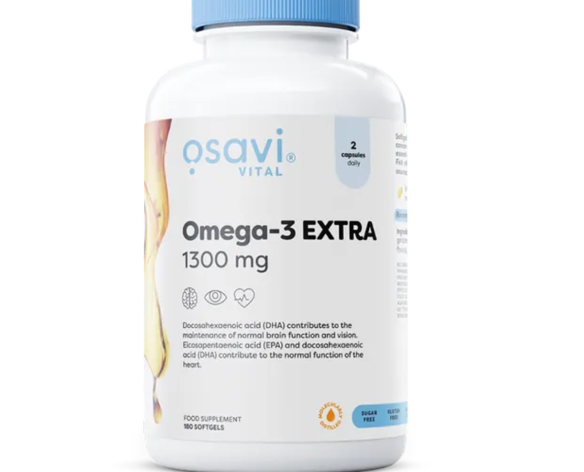 Osavi Omega-3 EXTRA Molecularly distilled (Distillation moléculaire )1300 mg - 120 softgels et 180 softgels