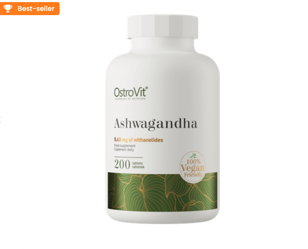OstroVit Ashwagandha 90 à 200 vcaps (aide à gérer le stress)