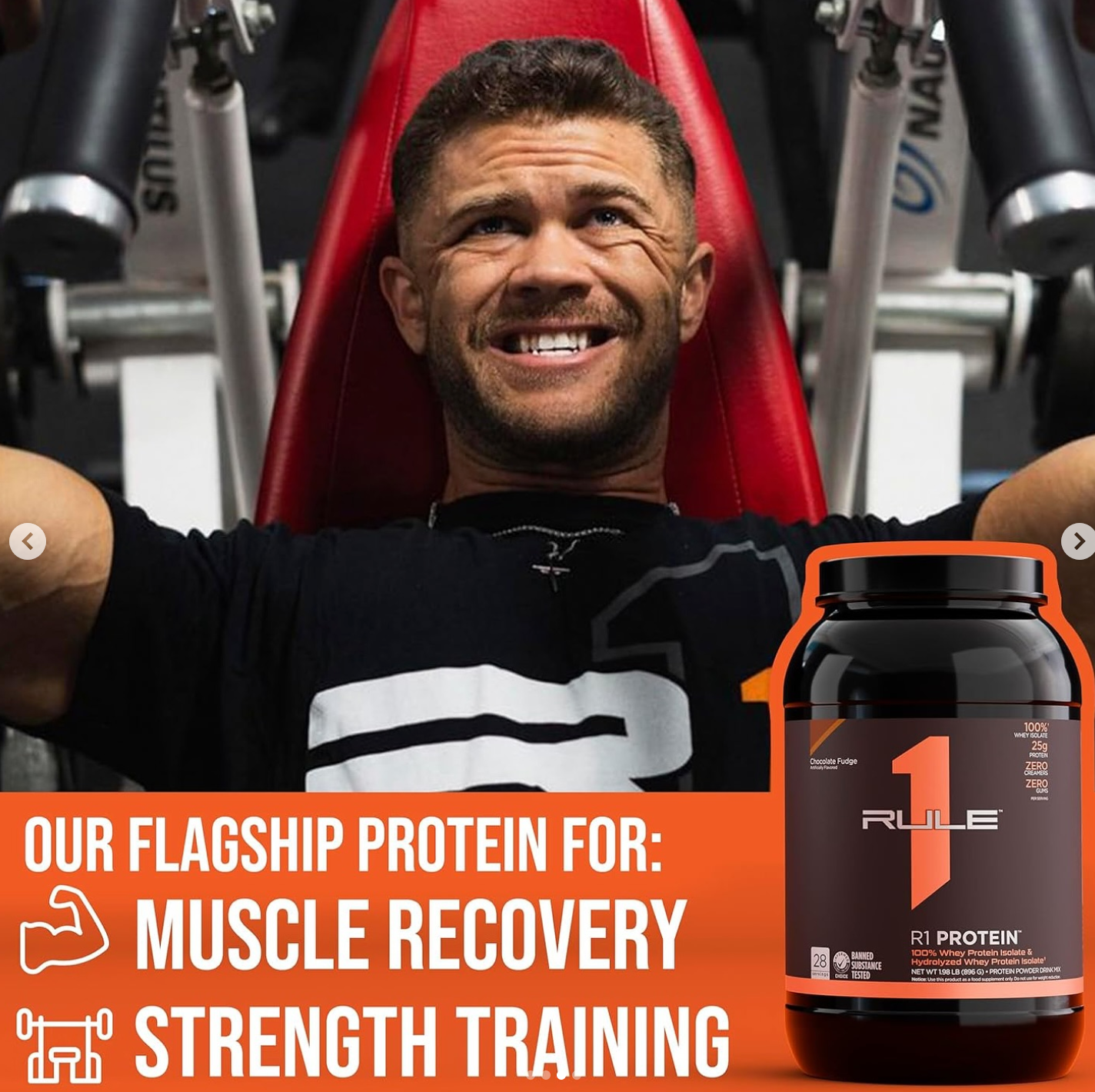 Rule one R1 protein Whey isolate & hydrolyzed (Zéro sucre,Zéro lactose,Zéro gluten)-900g