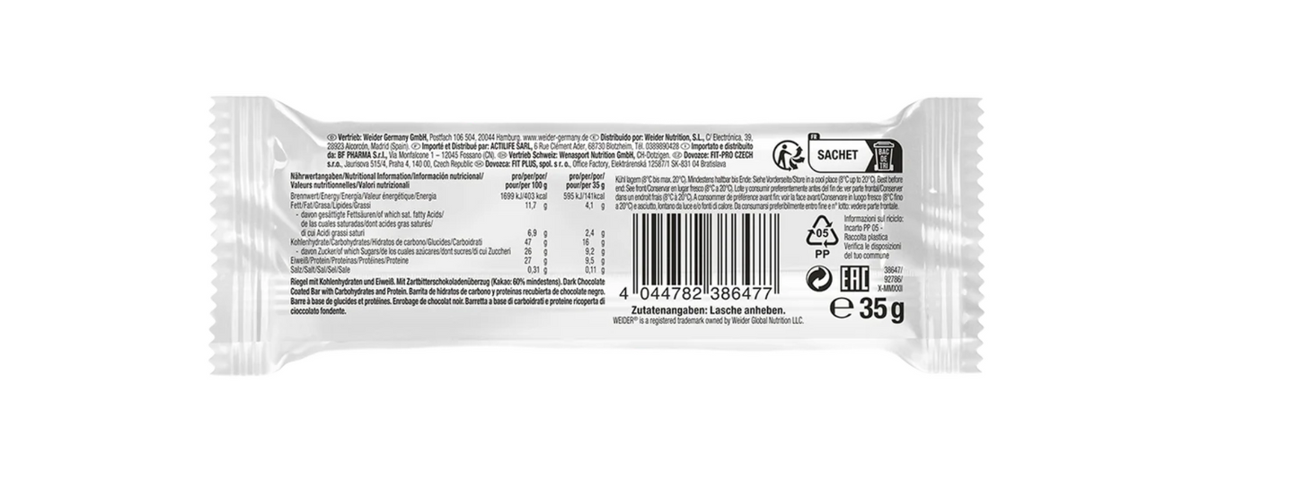 WEIDER Classic protein bar barre protéinée -35g