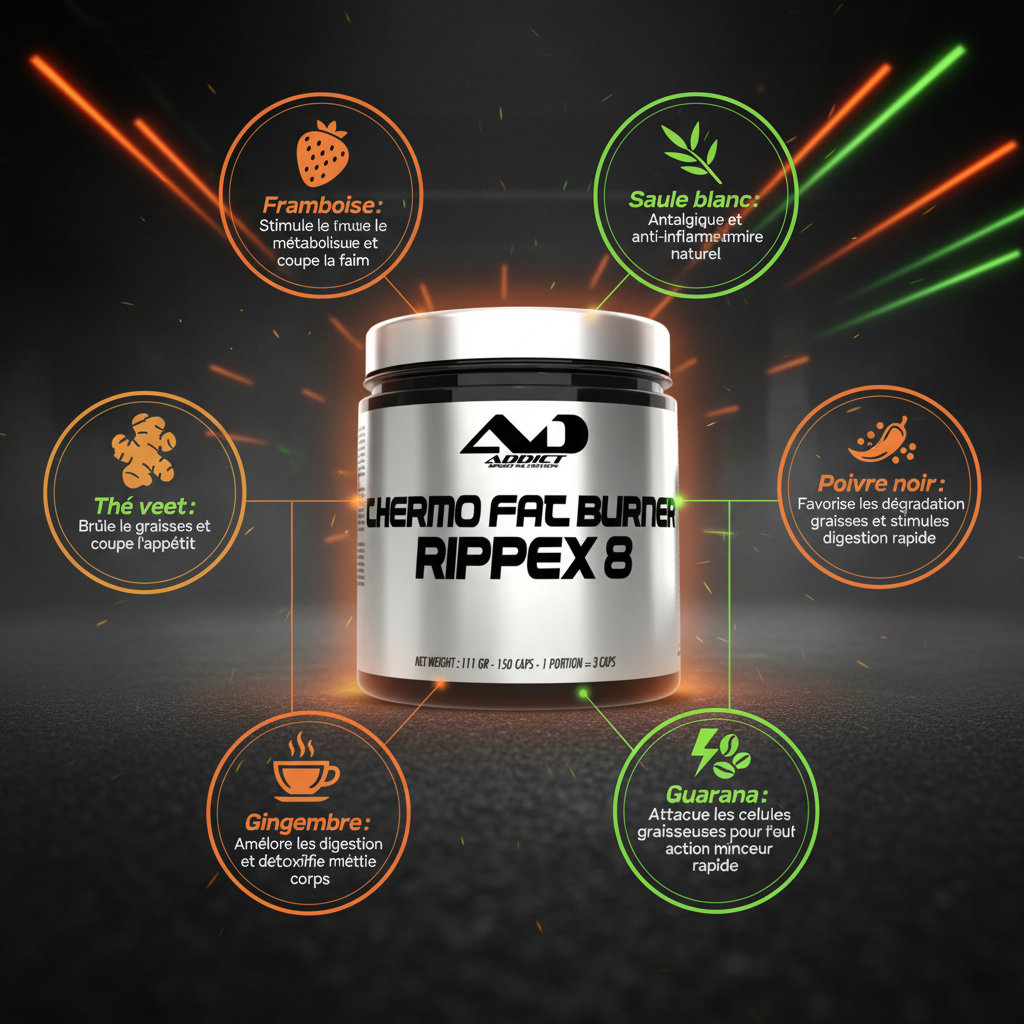 Addict Sport Nutrition Thermo Fat Burner RIPPEX 8-150CAPS