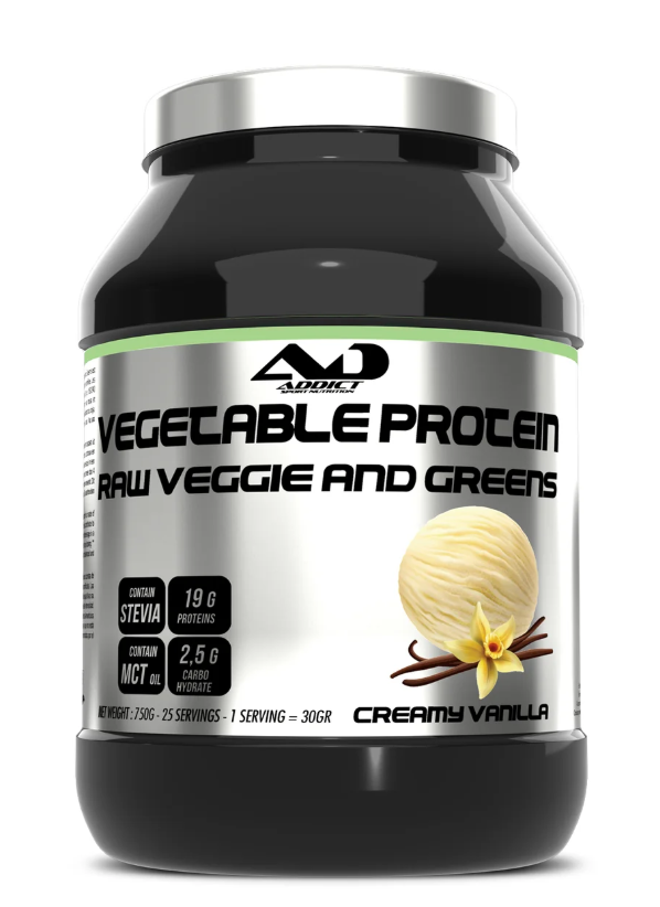 Addict Sport Nutrition Protein Vegan Vegetable Raw Veggie and Greens -750g