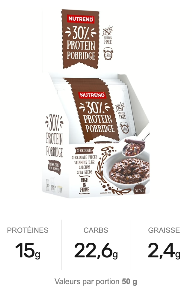 Nutrend Porridge protéiné (collation) 5x 50g