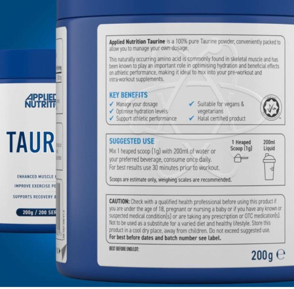 Applied Nutrition Taurine 1000mg -200g