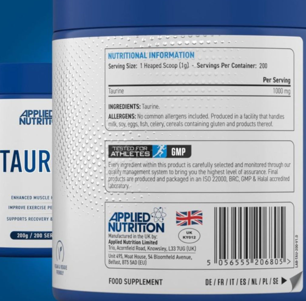 Applied Nutrition Taurine 1000mg -200g