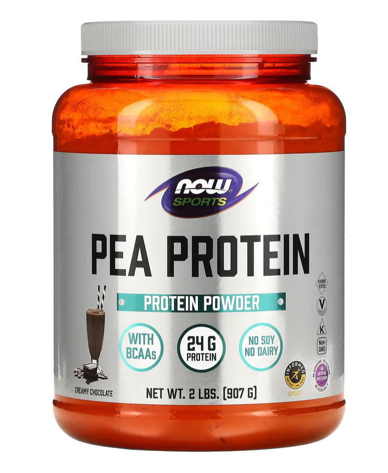 Now foods Sports Protéine de pois, naturelle sans arôme-907 g