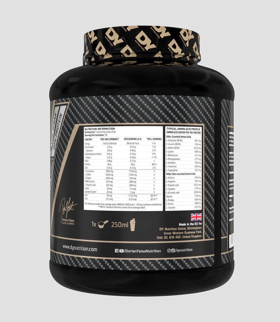 DORIAN YATES ShadoWhey Concentrate Hydrolysolate 2kg ( 0 % mat grasse, 0%sucre)