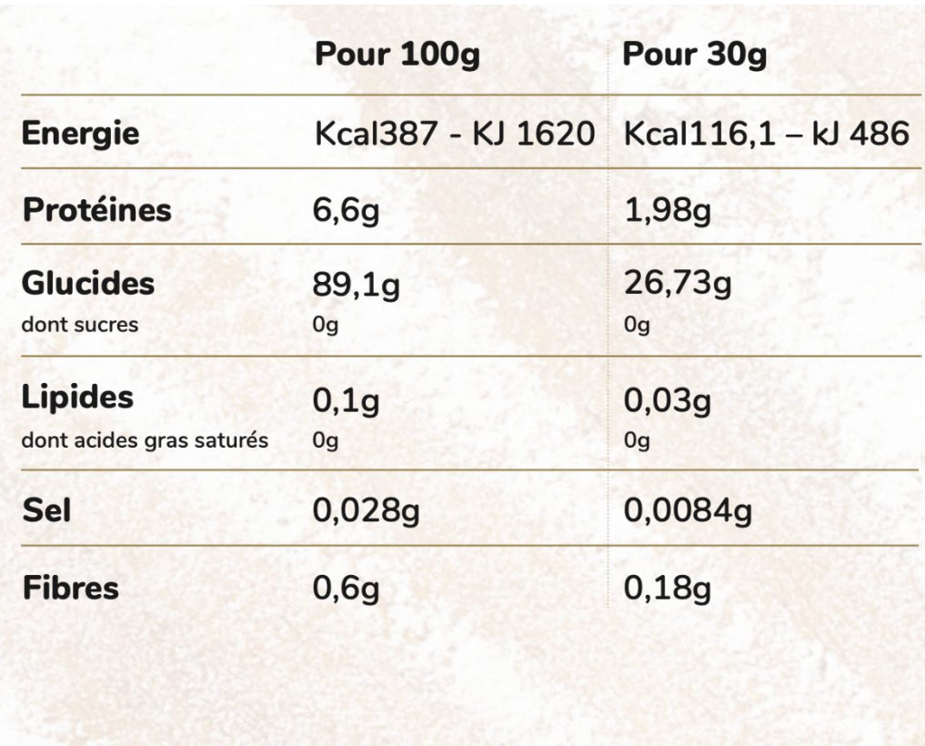 Yam Nutrition Farine de Patate Douce - 1000g