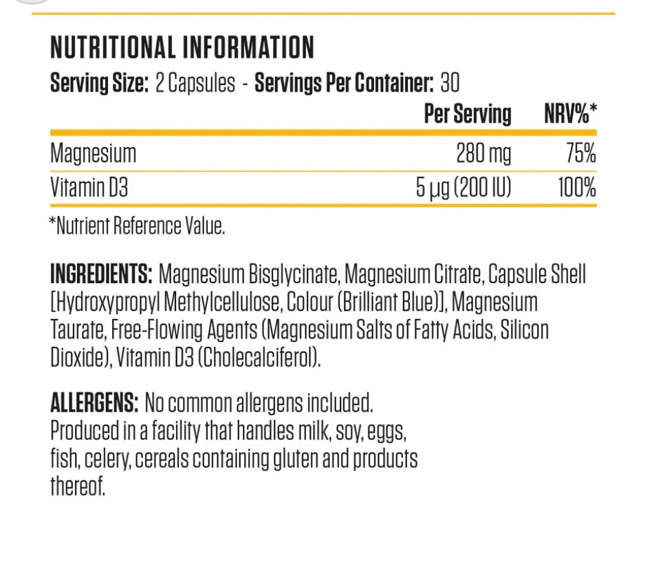 Applied nutrition Magnésium Vit D3 60 vcaps