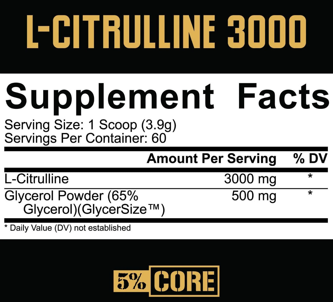 5% Nutrition Rich Piana L-Citrulline 3000 Core Séries 234g