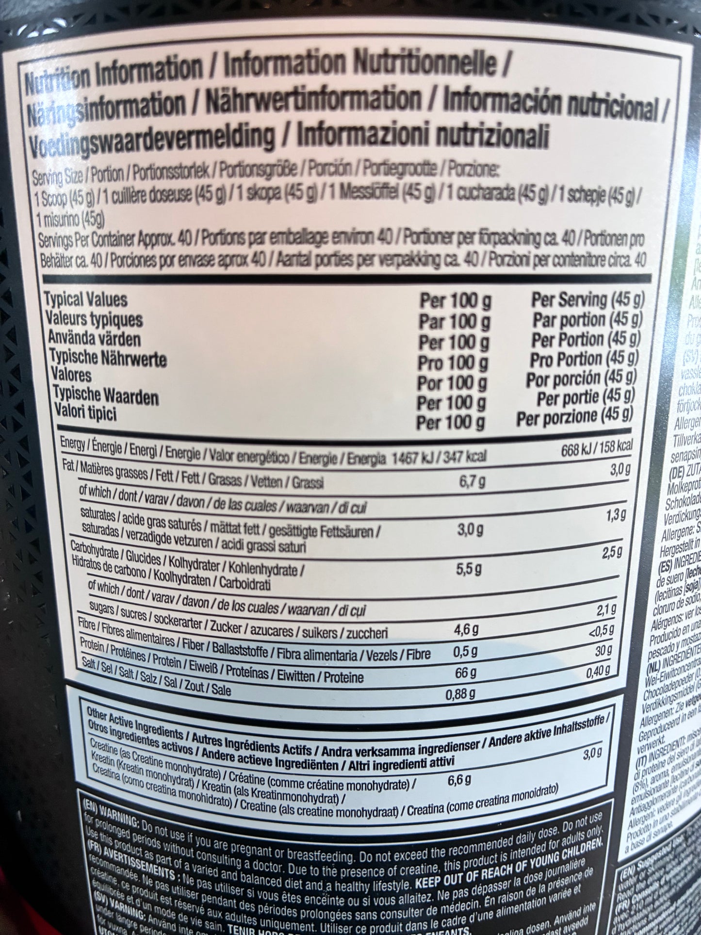 MUSCLETECH NITRO-TECH, Masse musculaire sèche -1,8kg