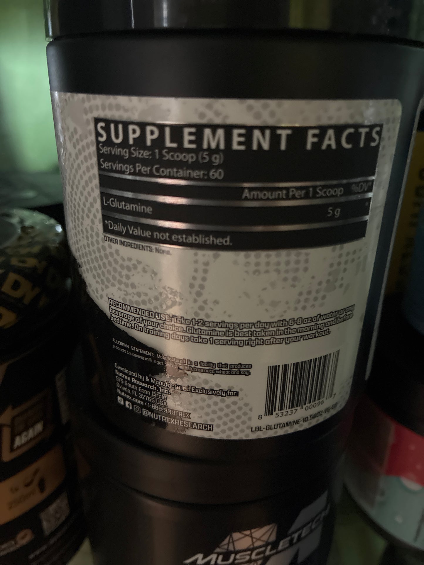 Nutrex research Glutamine 300g (neutre)