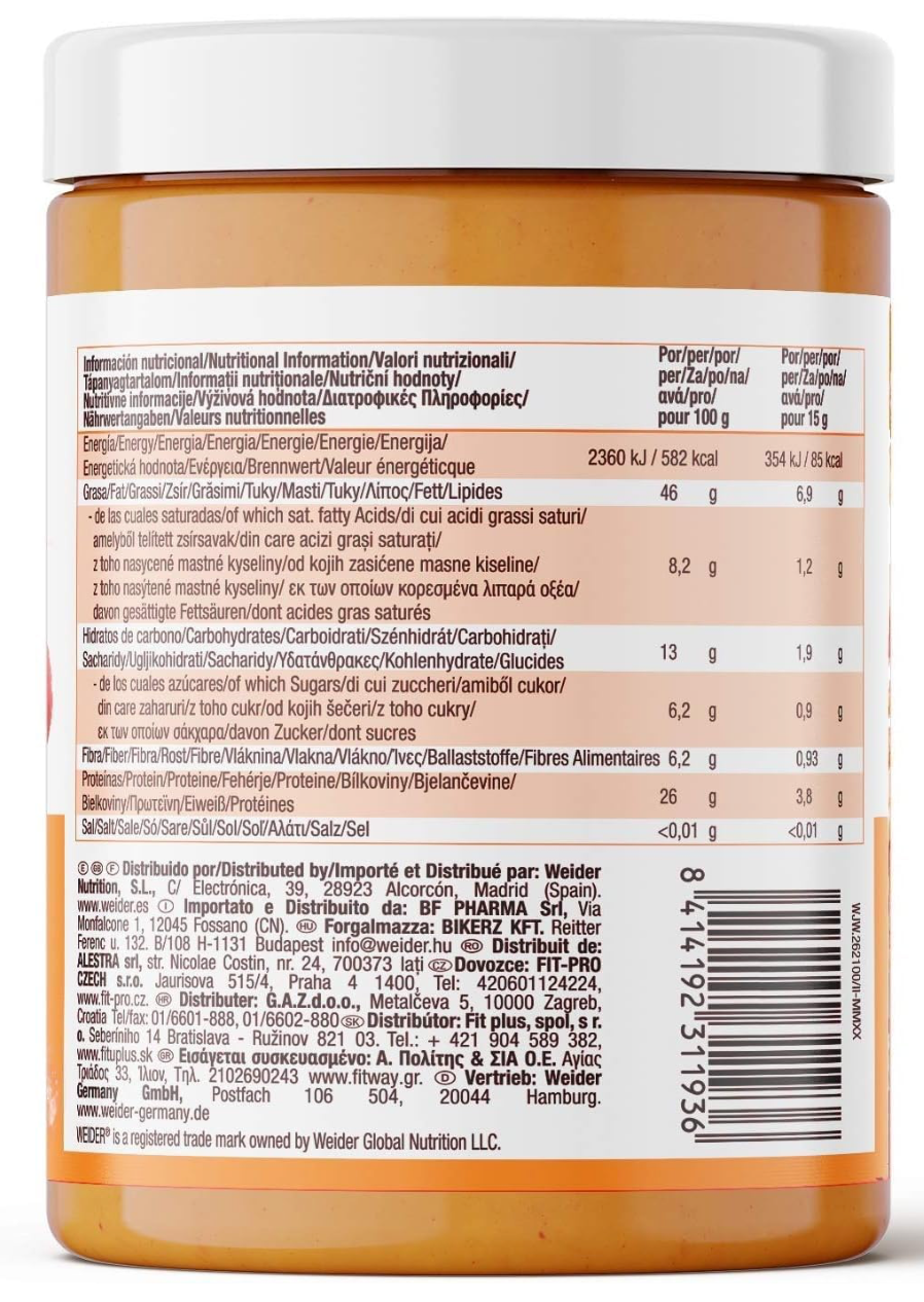 WEIDER Peanut Butter Smooth - 350g (Beurre de cacahuète)