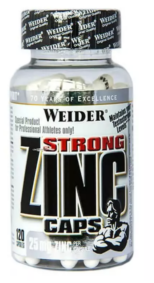 WEIDER Strong ZINC 25mg(soutien et défense du systeme immunitaire)- 120 caps