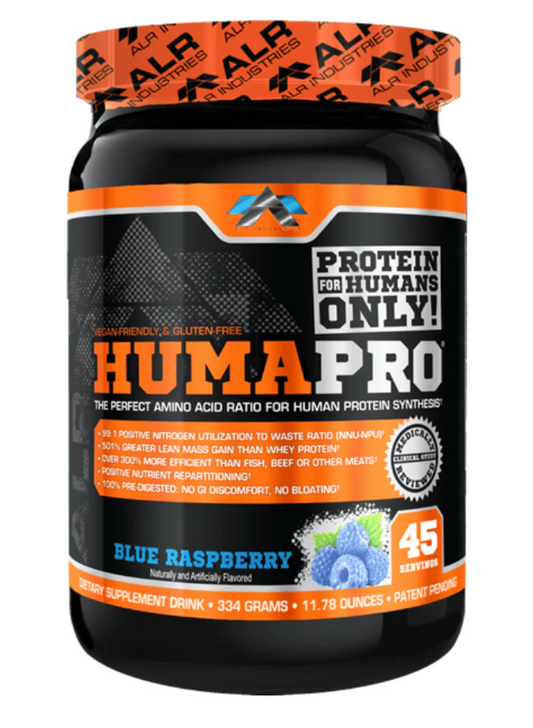ALRI HumaPro, Blue Raspberry - 334g (Réparation musculaire, récupération rapide)