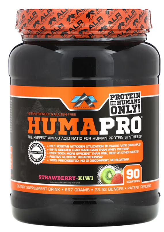 ALRI HumaPro, Strawberry kiwi - 667g (Réparation musculaire, récupération rapide)