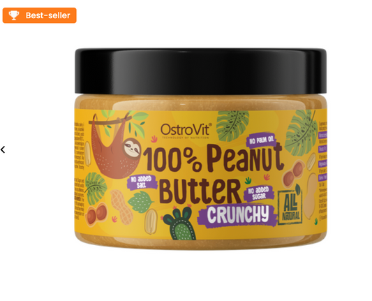 OstroVit 100% Peanut Butter, crunchy -500G (beurre de cacahuète)