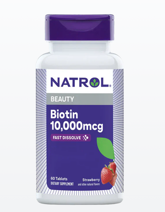 Natrol Biotine Fast Dissolve 10.000 mcg -60 comprimés (cheveux, peau)