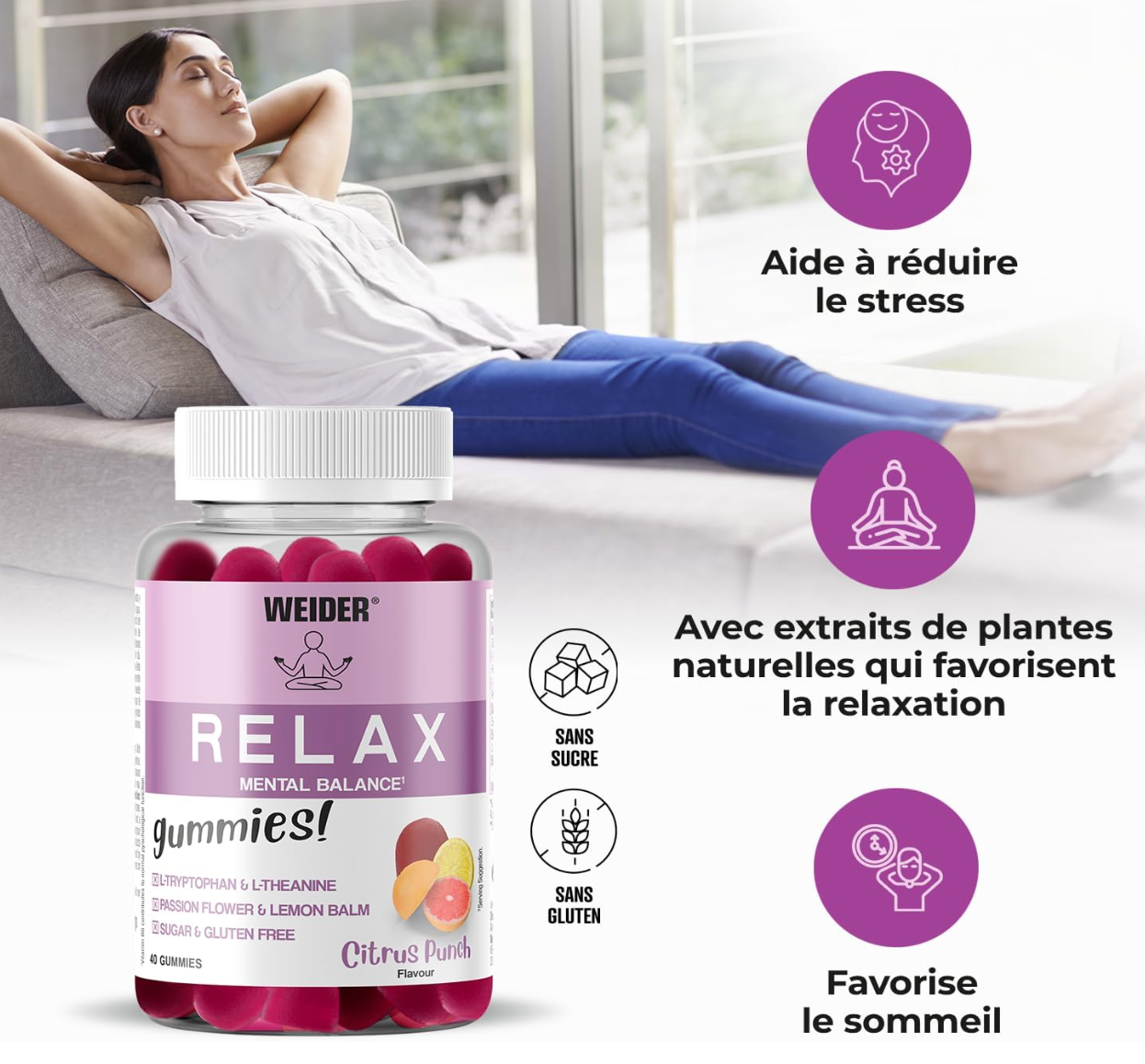 WEIDER RELAX-40 GUMMIES