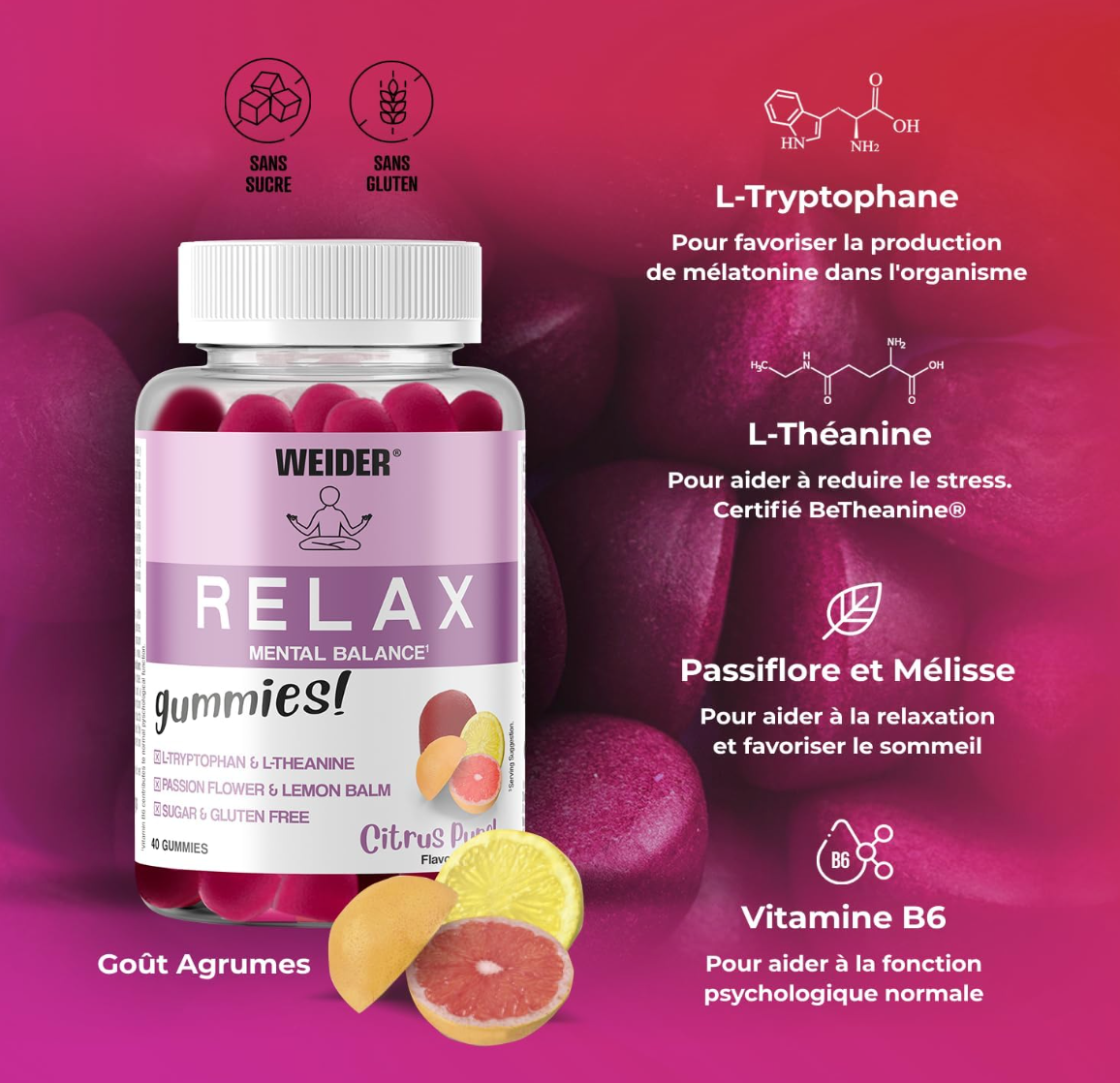 WEIDER RELAX-40 GUMMIES