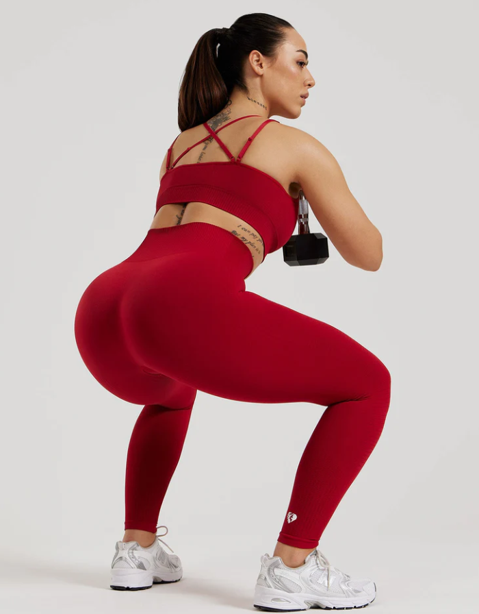 Women's Best Leggings power Seamless regular -Colori Chili red