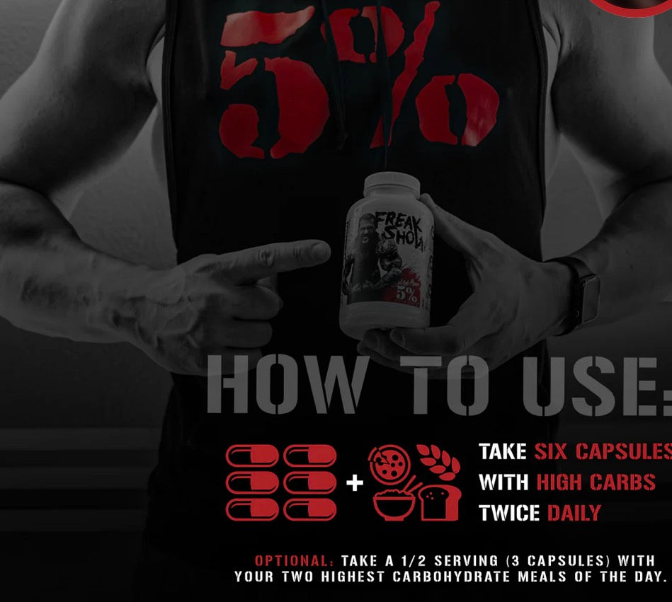 5% Nutrition Rich Piana Freak Show BERBERINE Legendary séries 180caps