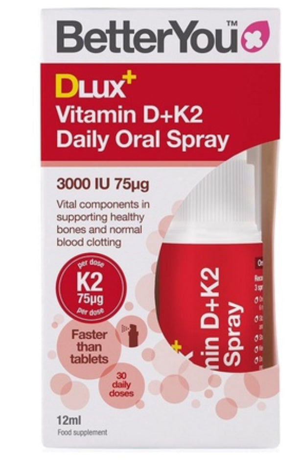 BetterYou DLux + Vitamin D + K2 spray oral , 12ml