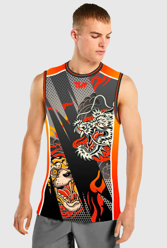 Tank Top Tuff Japanese Yin-Yang - Noir