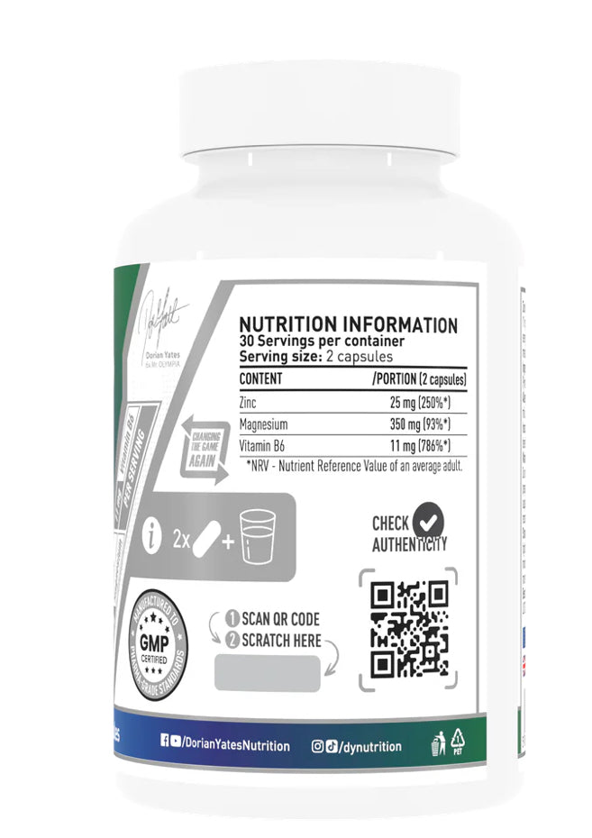 DORIAN YATES ZN Mg B6 complex -60 caps