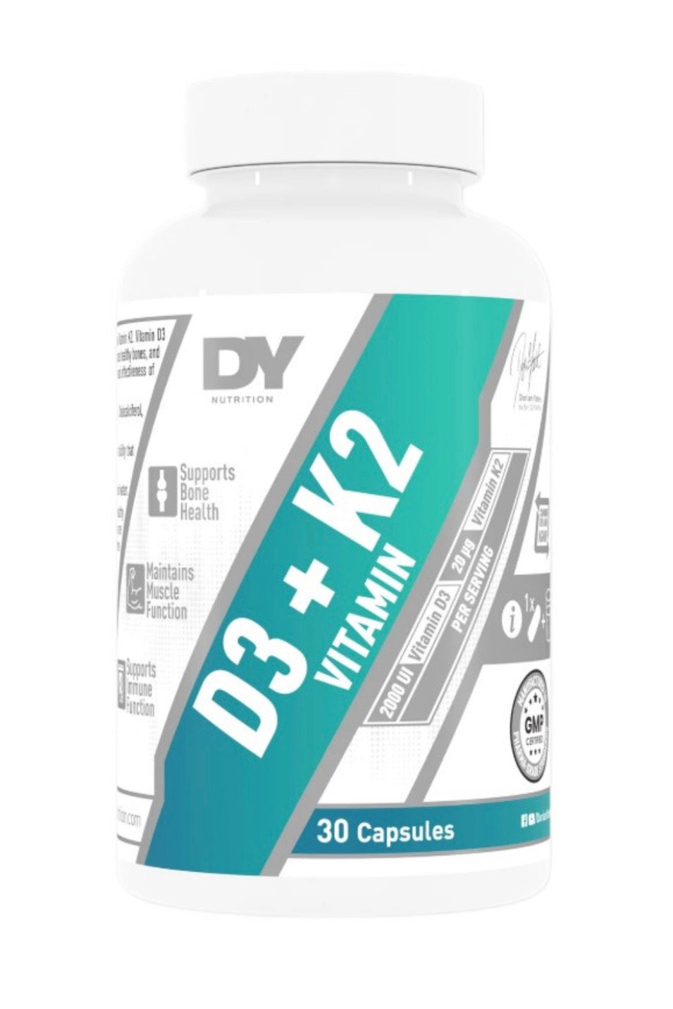 DORIAN YATES D3+K2 Vitamine, 30caps