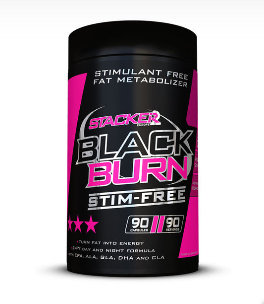 Stacker2 Black Burn Stim Free -90 caps