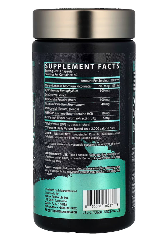 Nutrex research Lipo-6 Stim-free 60 vcaps