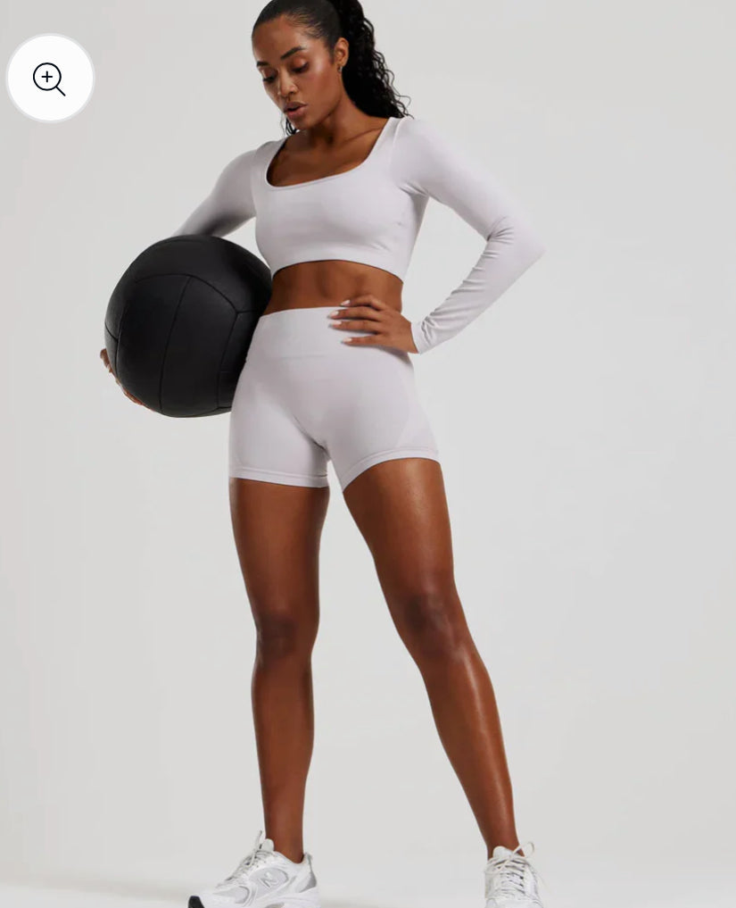 Women’s Best Define 2.0 Seamless Long Sleeve CROSS STRAP BRA -colori Steel Grey Taille M