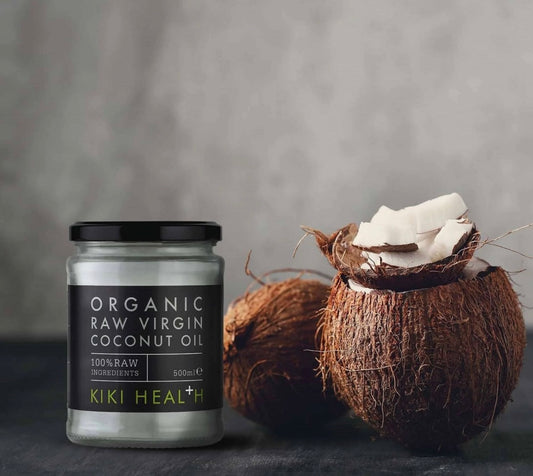 Kiki Health coconut oil 500ml HUILE DE NOIX DE COCO VIERGE BIOLOGIQUE BRUTE KIKI HEALTH 500 ML