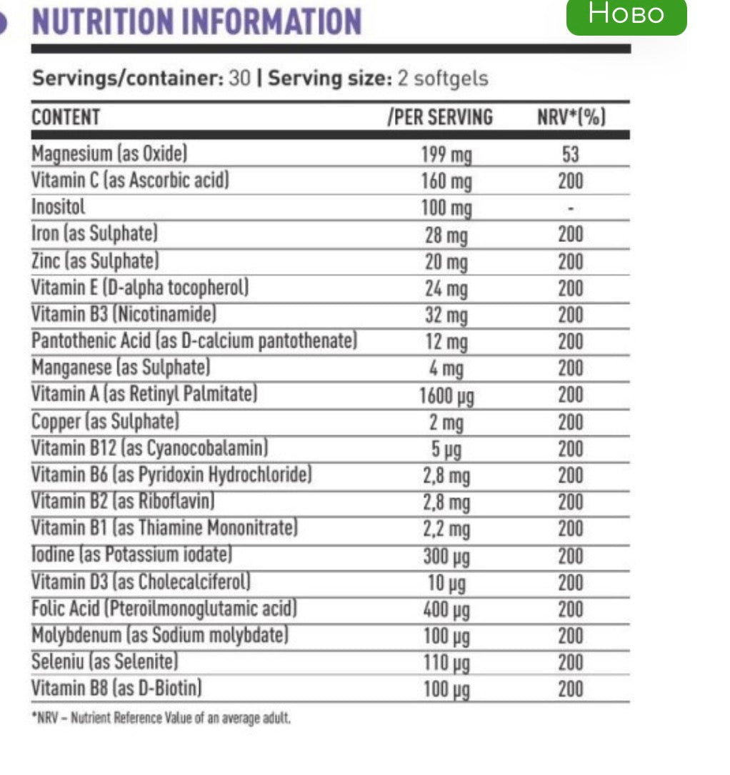 DORIAN YATES DY LIFE Multivitamin 60 softgels