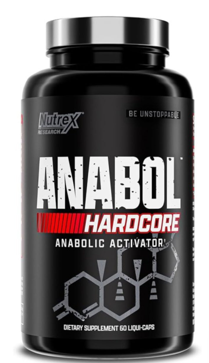 Nutrex Research Anabol Hardcore (pour homme et femmes, augmente la masse musculaire maigre)-60 liquid caps