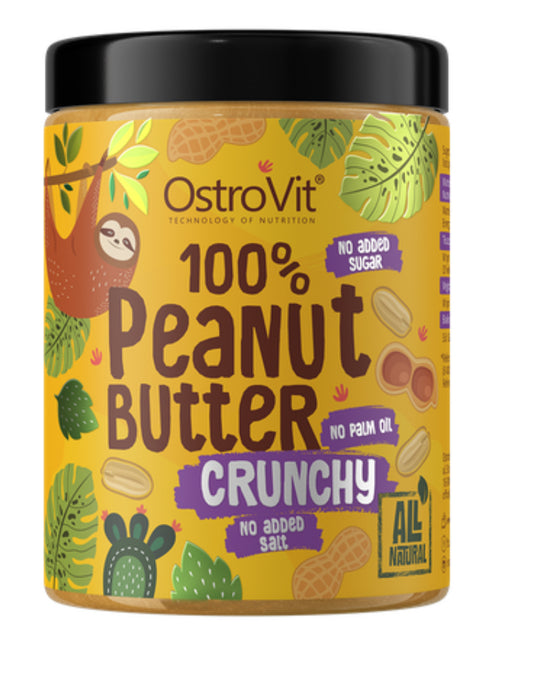 OstroVit 100% Peanut Butter, crunchy -1kg (beurre de cacahuète)