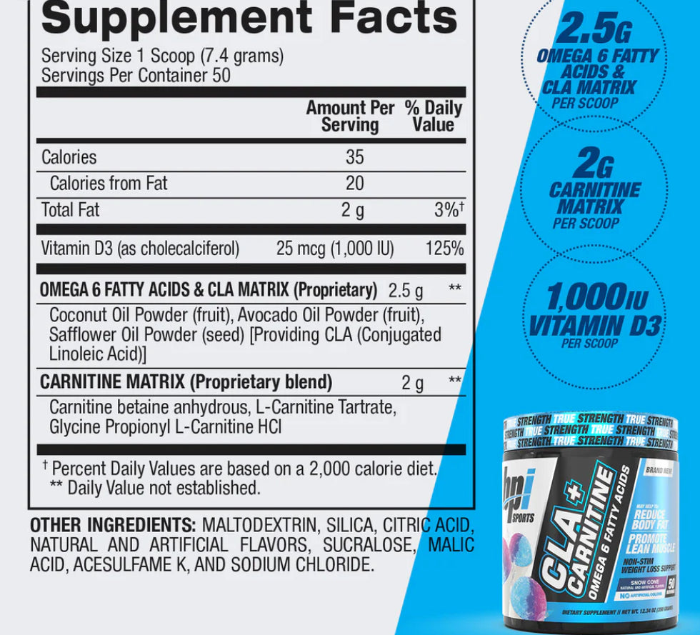 BPI SPORTS CLA + Carnitine 350g