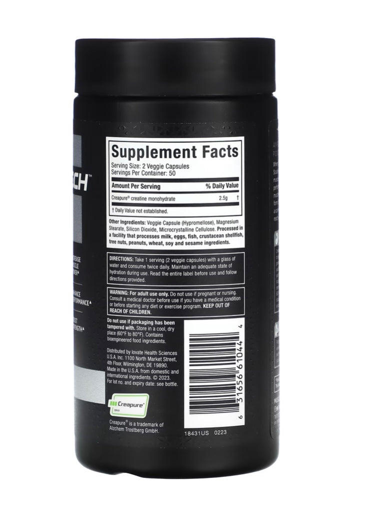 MUSCLETECH PLATINUM 100% CREATINE 100vcaps