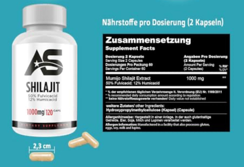 American Supps Shilajit 1000mg-120caps