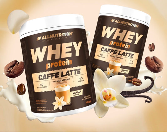 Allnutrition Whey Protein caffe latte, vanilla 400g