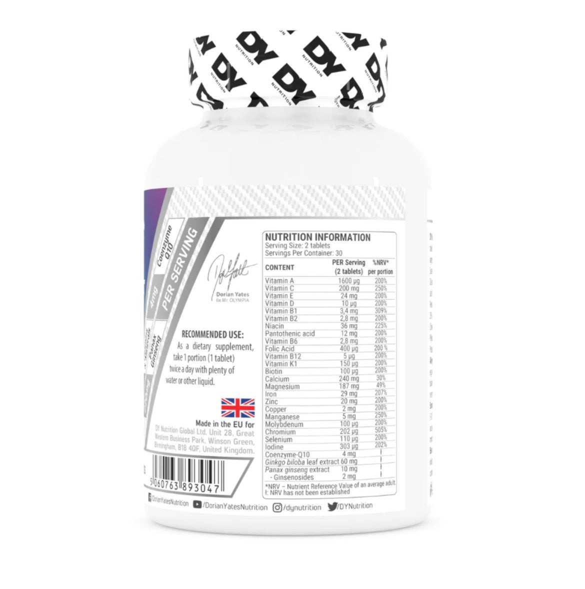 DORIAN YATES Multivitamin 60 tabs